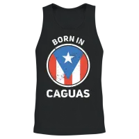 Puerto Rico Unisex Tank Top - Black – 2