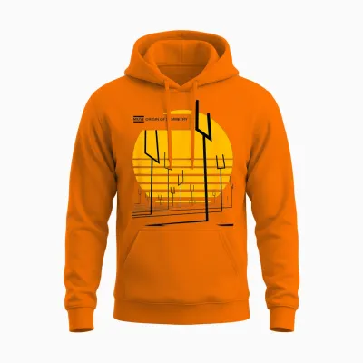 Muse Symmetry Dot T-Shirt, White, S Unisex Hoodie - Safety Orange