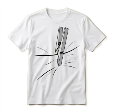 Clothespin, Stuck Gift Idea Unisex T-Shirt - White