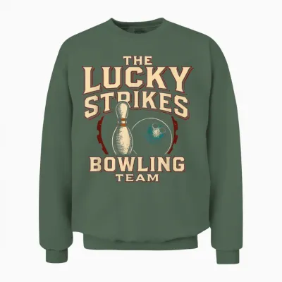 Lucky Strikes Joueur De Bowling Amusant Pour Homme Unisex Sweatshirt - Military Green