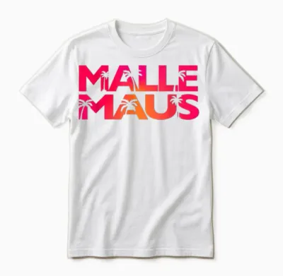 Malle Maus - Mallorca Party Outfit Junggesellinnenabschied Unisex T-Shirt - White