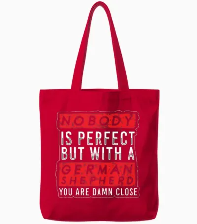 Pet Service Dog Dog Sports Tote Bags - Red