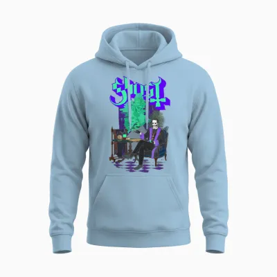 Ghost Relaxation Unisex Hoodie - Light Blue