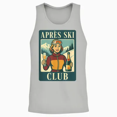 Retro Après Ski Club Ski Holiday Winter Sports Unisex Tank Top - Ash
