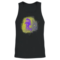 Retro Space Unisex Tank Top - Black – 2