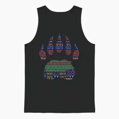 Native American Bear Claw Unisex Tank Top - Black