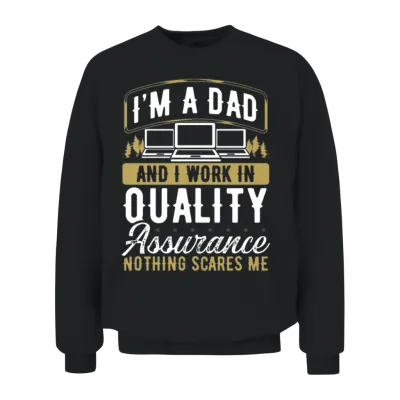 Quality Assurance Fathers Day Qa Engineering Dad Unisex Sweatshirt - Black