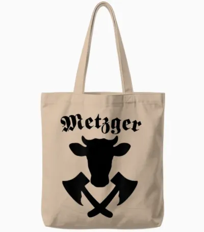 Zunftwappen Handwerker Metzger Symbol Fleischer Wappen Tote Bags - Natural