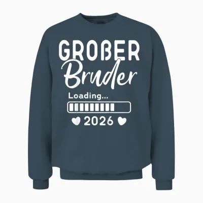 Children's Big Brother Loaded 2026 Ich Werde Großer Bruder 2026 T-Shirt, Black Unisex Sweatshirt - Dark Heather
