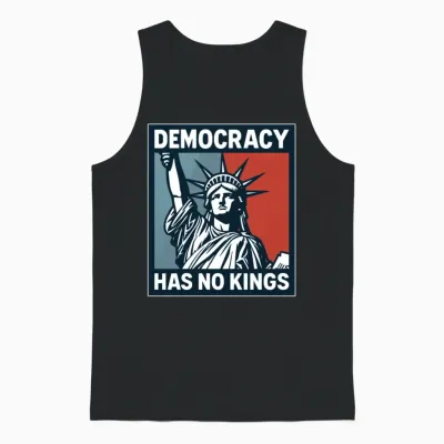 Democracy Has No Kings Unisex Tank Top - Black