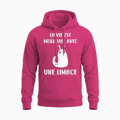Humour Limaces Insecte La Vie Est Meilleure Avec Une Limace Unisex Hoodie - Heliconia