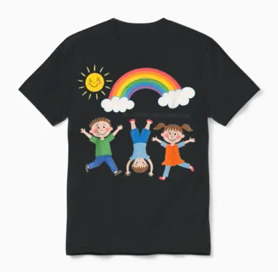 Excessive Alcohol Consumption X Funny Children's Drawing Unisex T-Shirt - Black