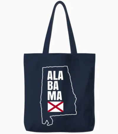 Alabama State Gift Tote Bags - Navy