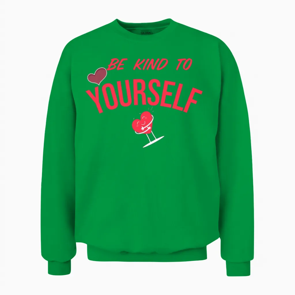 Cool Design for Kind People Unisex Sweatshirt in Irish Green
