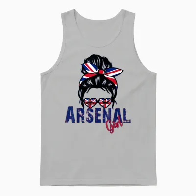 Arsenal Girl Love Arsenal Souvenir T-Shirt, Black, S Unisex Tank Top - Ash