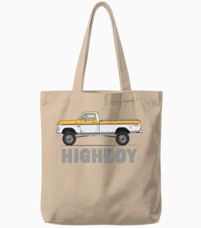 Highboy Chrome Yellow Tote Bags - Natural