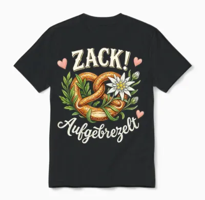 Ersatz Dirndl Shirt Lustig Trachtenshirt Damen Trachten Unisex T-Shirt - Black