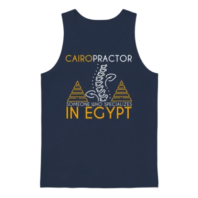 Funny Cairo Egypt Puns for Egyptian Archaeologist Unisex Tank Top - Navy