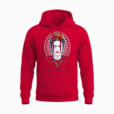 Frida Kahlo Art Muse Surrealismus Feminismus Papl1688 Unisex Hoodie - Red