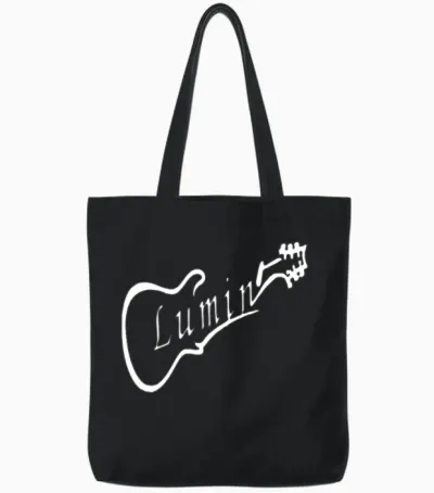 Lumin Official Logo Fan Merch Tote Bags - Black