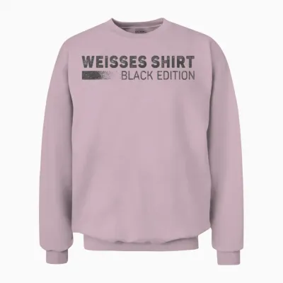 White Shirt Black Edition Funny Slogan T-Shirt, Black Unisex Sweatshirt - Light Pink