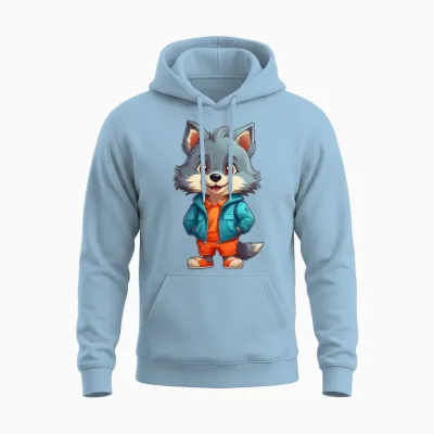 Funny Cat Unisex Hoodie - Light Blue