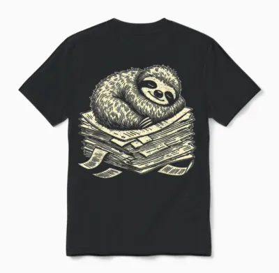 Papier Humoristique Paresseux Pour Enseignant, étudiant, Amoureux Des Paresseux Unisex T-Shirt - Black