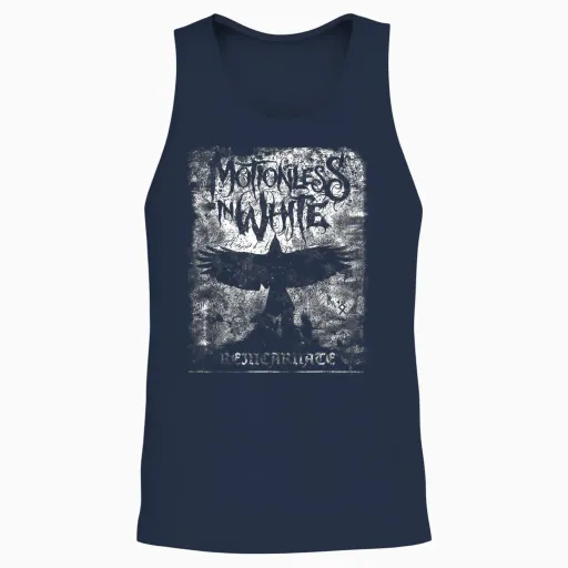 Motionless in White Official Merchandise - Reincarnate Unisex Tank Top - Navy