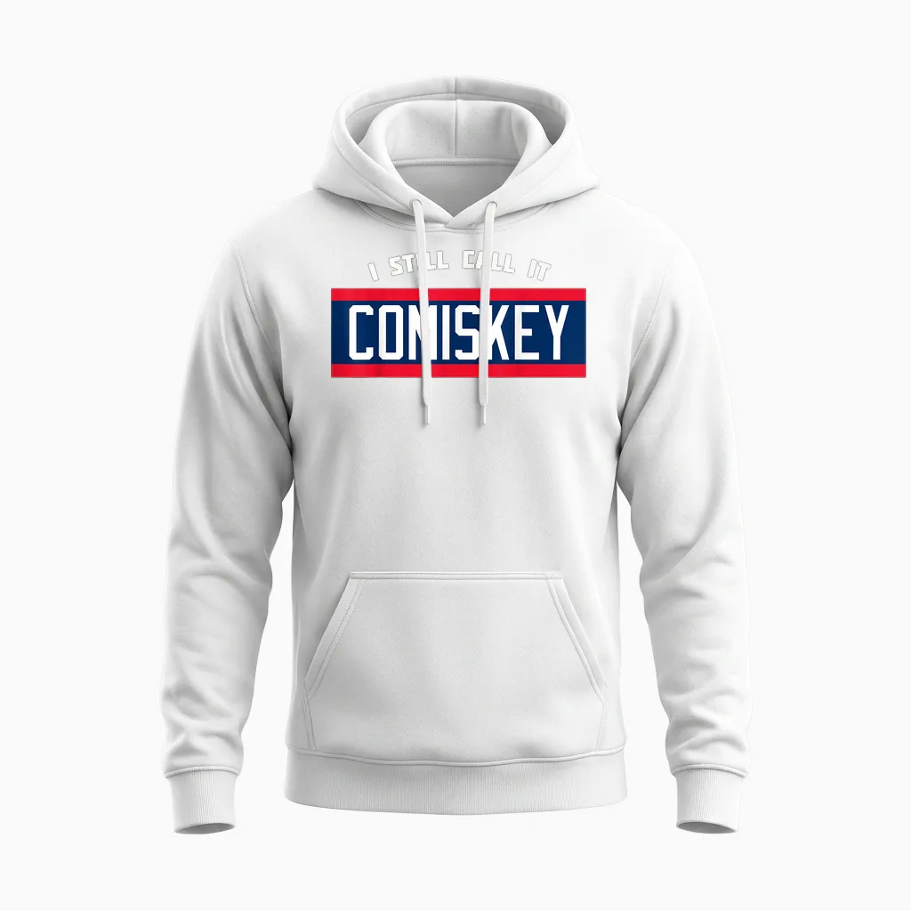 Retro Baseball 80's Throwback Style-I Still Call It Comiskey Unisex Hoodie in White