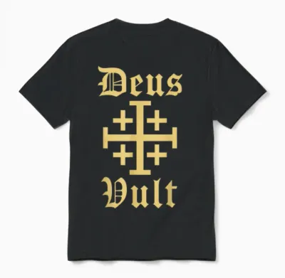 Deus Vult (jerusalem-Kreuz) – Templer – Königreich Jerusalem Unisex T-Shirt - Black