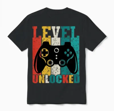Funny Gift for Gamer Unisex T-Shirt - Black