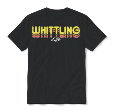 Retro Whittling Life Unisex T-Shirt - Black
