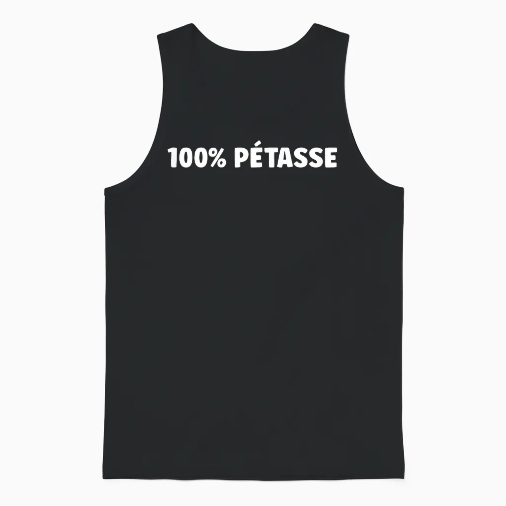 Super Surnom Pétasse Mignonne Humour 100% Pétasse Unisex Tank Top in Black