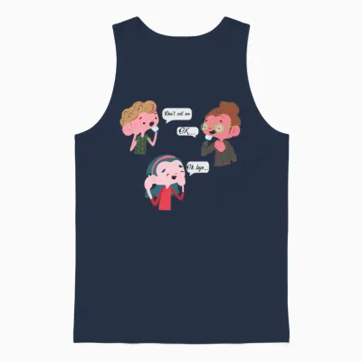 Funny Unisex Tank Top - Navy