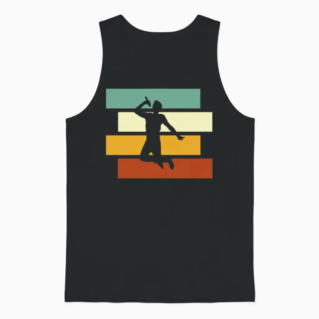 Singer Retro Unisex Tank Top in Black