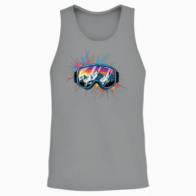 Ski Goggles Apres Ski Party Crew Snow Skiing Ski Unisex Tank Top - Sport Grey