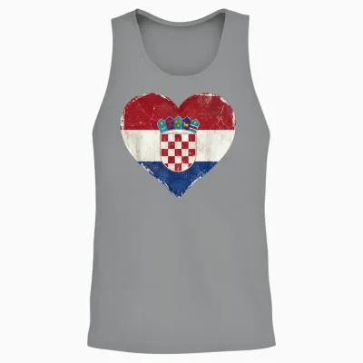 Kroatien Tshirt Balkan Herren Kroate Zagreb Hrvatska Unisex Tank Top - Sport Grey