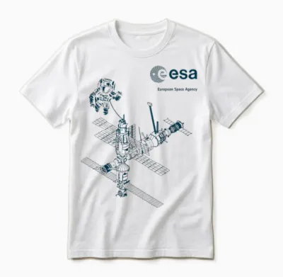 Esa Iss Internationale Raumstation Astronaut Blau Esa Iss Internationale Raumstation Astronaut Unisex T-Shirt - White