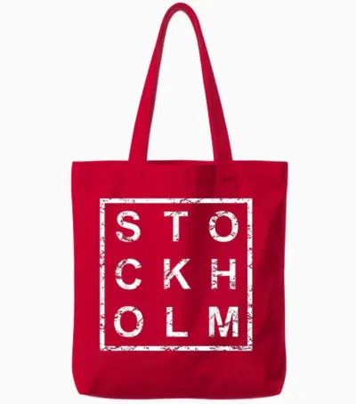 Stylisches Stockholm Schweden Tote Bags - Red