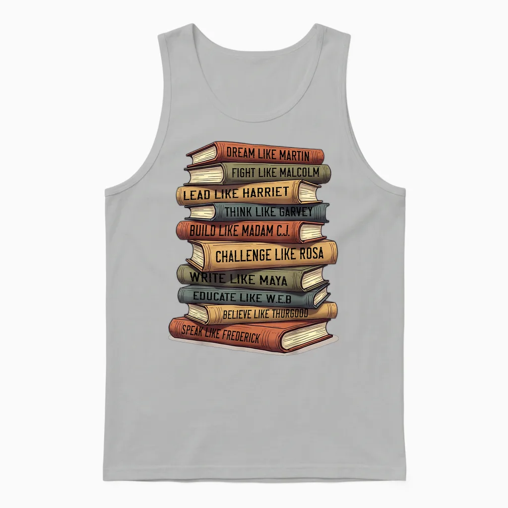 Black History Month Black Leaders African American Teachers Unisex Tank Top in Ash