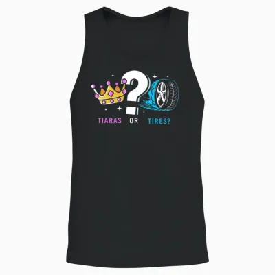 Gender Reveal Pregnancy Announcement Unisex Tank Top - Black