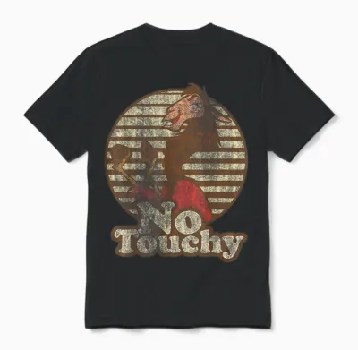 Disney Emperor's New Groove Kuzco Llama No Touchy Short Sleeve Unisex T-Shirt - Black