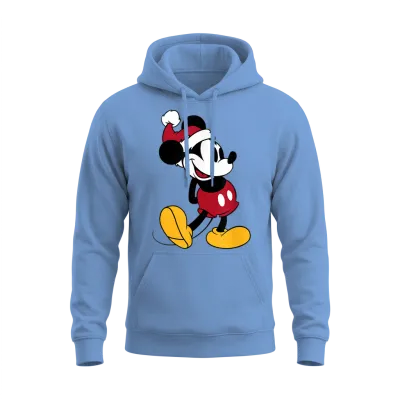 Disney - Classic Mickey Mouse Holiday Unisex Hoodie - Carolina Blue