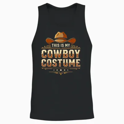 Cowboy Costume Country Western Costume Men Women Unisex Tank Top - Black