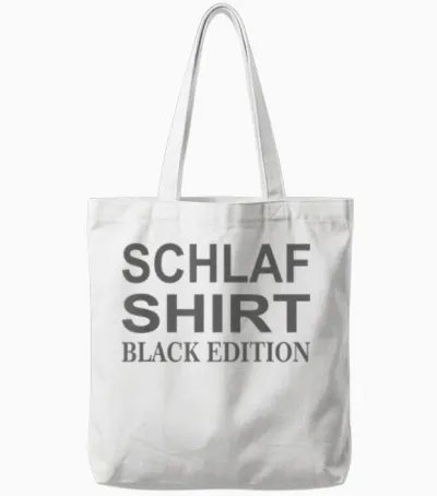 Official Sleep Shirt Black Edition T-Shirt, Black Tote Bags - White