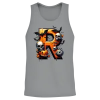 Letter R Alphabet Unisex Tank Top - Sport Grey – 2