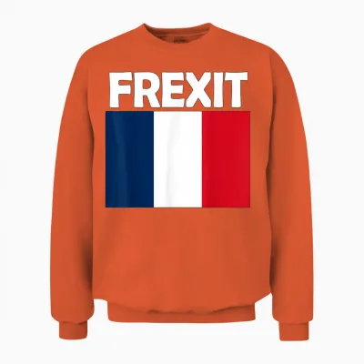 Frexit Retrait De La France De L'union Européenne Anti Eu Unisex Sweatshirt - Orange