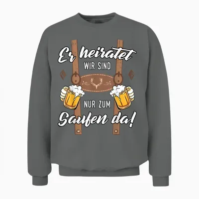 Jga T-Shirt Polterer Polterabend Junggesellenabschied Männer Unisex Sweatshirt - Graphite Heather