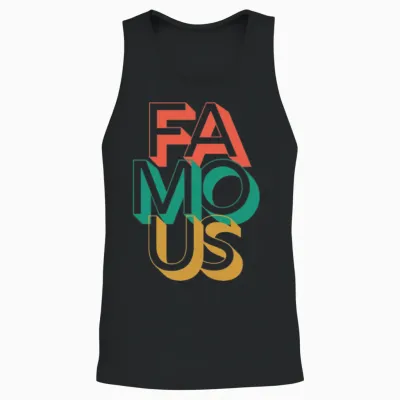 Retro Famous Unisex Tank Top - Black