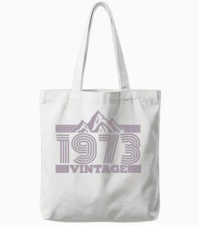 1973 Birthday Mountains Hiking Climbing Tote Bags - White